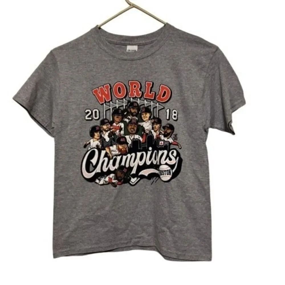 Boston Red Sox 2018 World Series Champs Size Youth Medium T-Shirt *New*